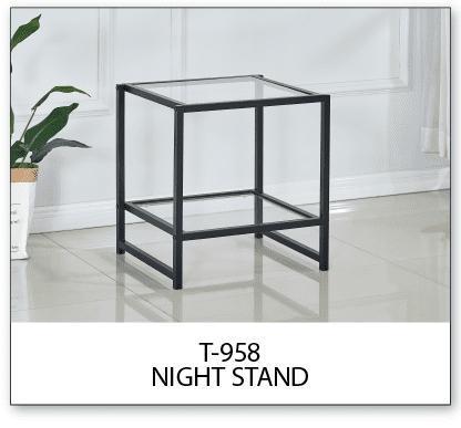 GLASS AND METAL NIGHT STAND – Trails End Furniture