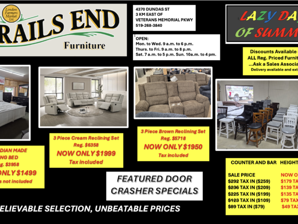 DOOR CRASHER SPECIALS at Trails End Furniture